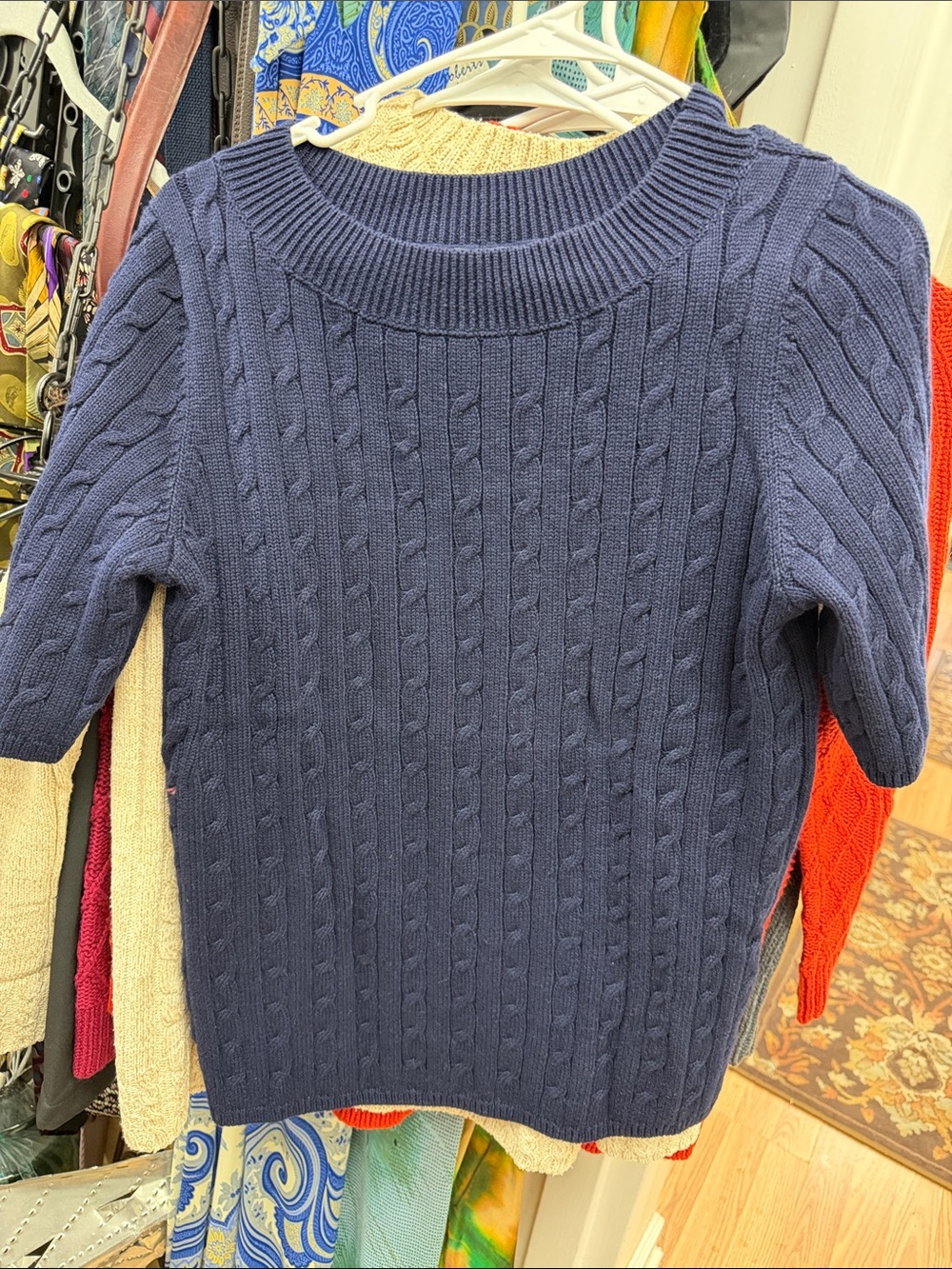 Talbots - Classic Navy Cable-Knit Women’s Sweater